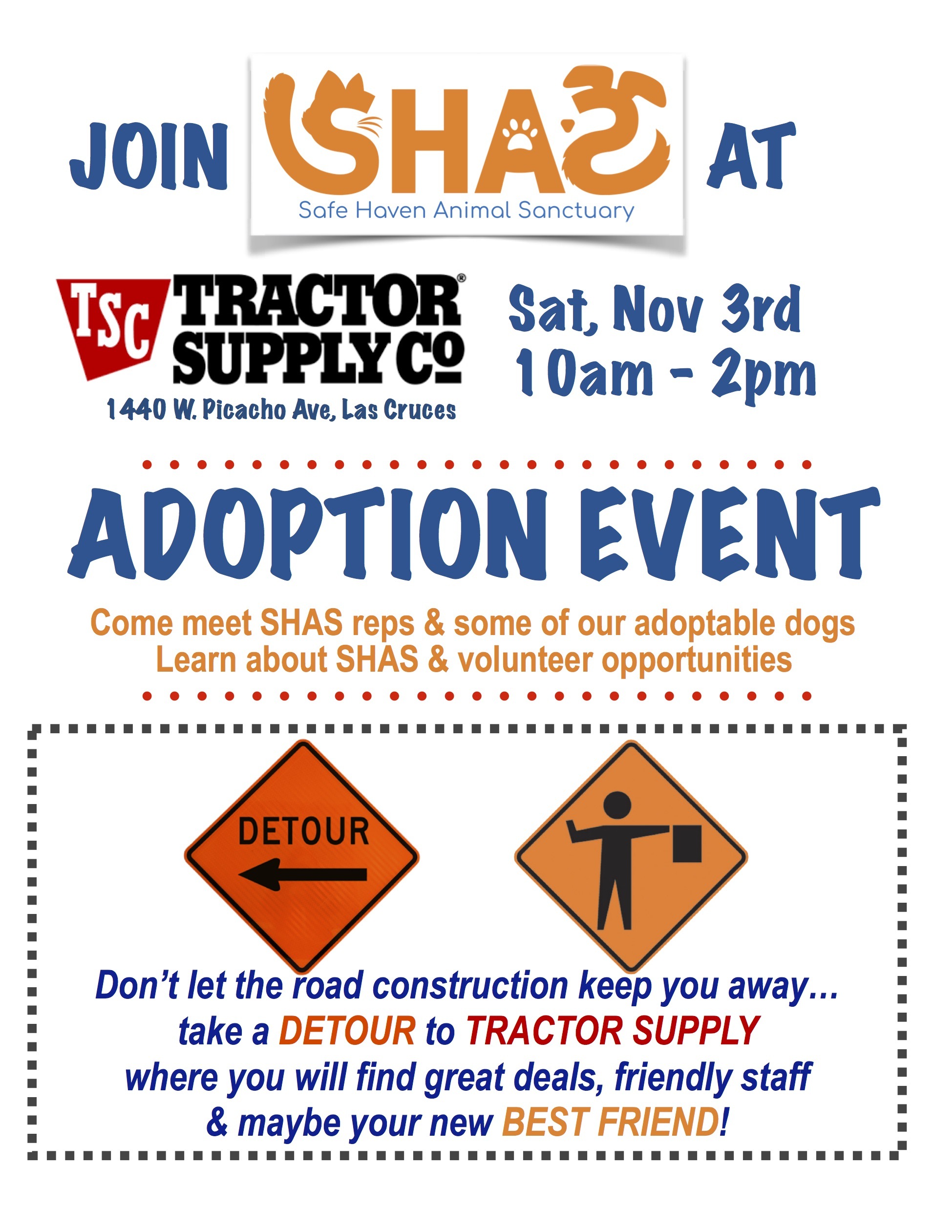 Tractor Supply Adoptions Safe Haven Animal Sanctuary
