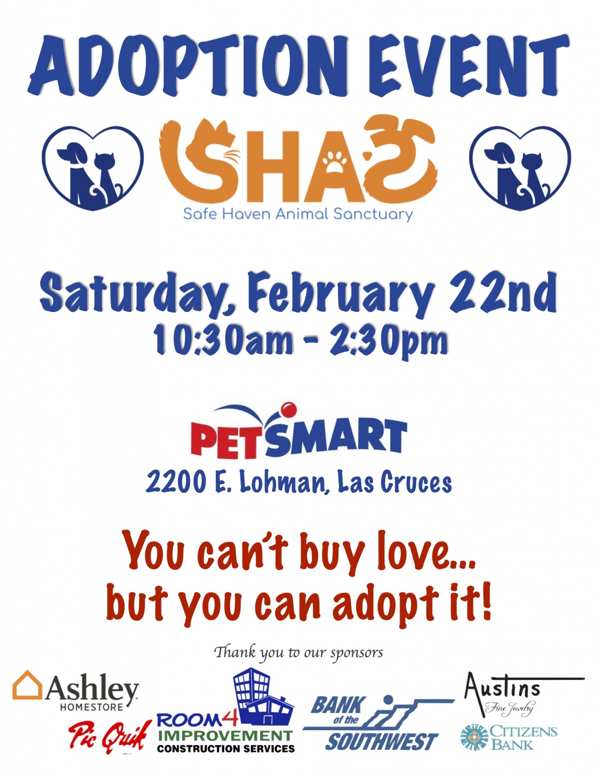 PetSmart Adoption Event Safe Haven Animal Sanctuary